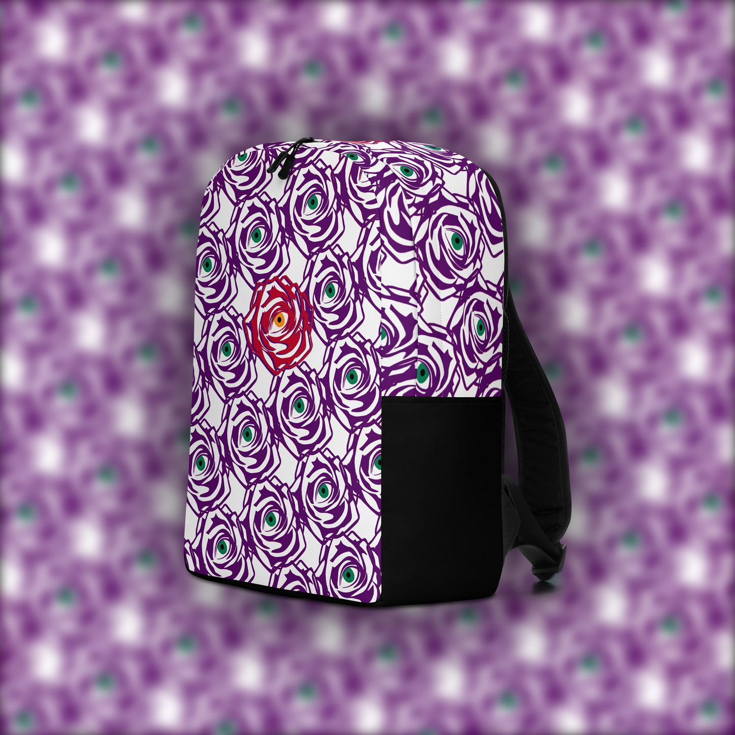 ROSE EYE: RED WHITE BACKPACK
