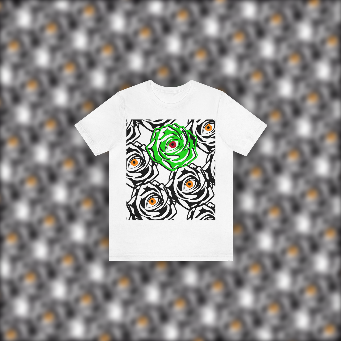 ROSE EYE NEON t shirt WHITE