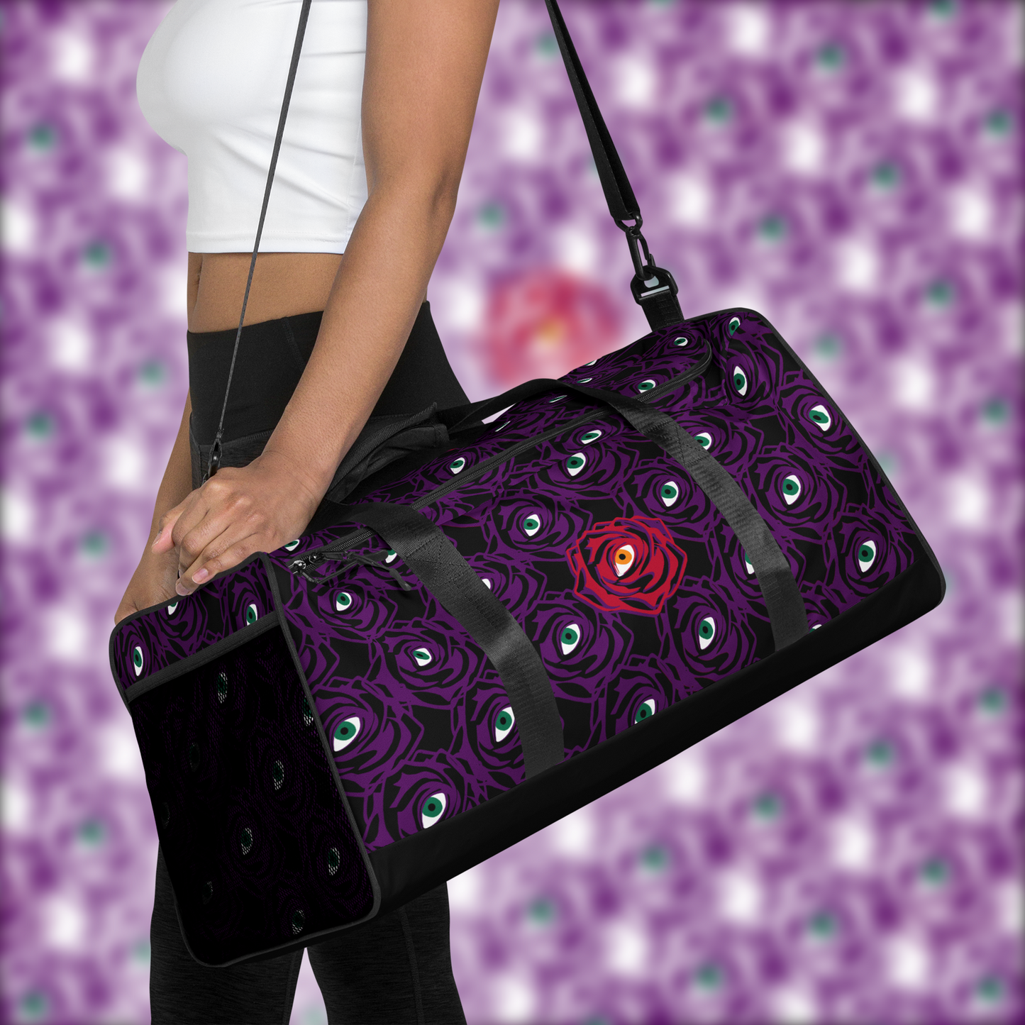 ROSE EYE: RED - Duffle - Black