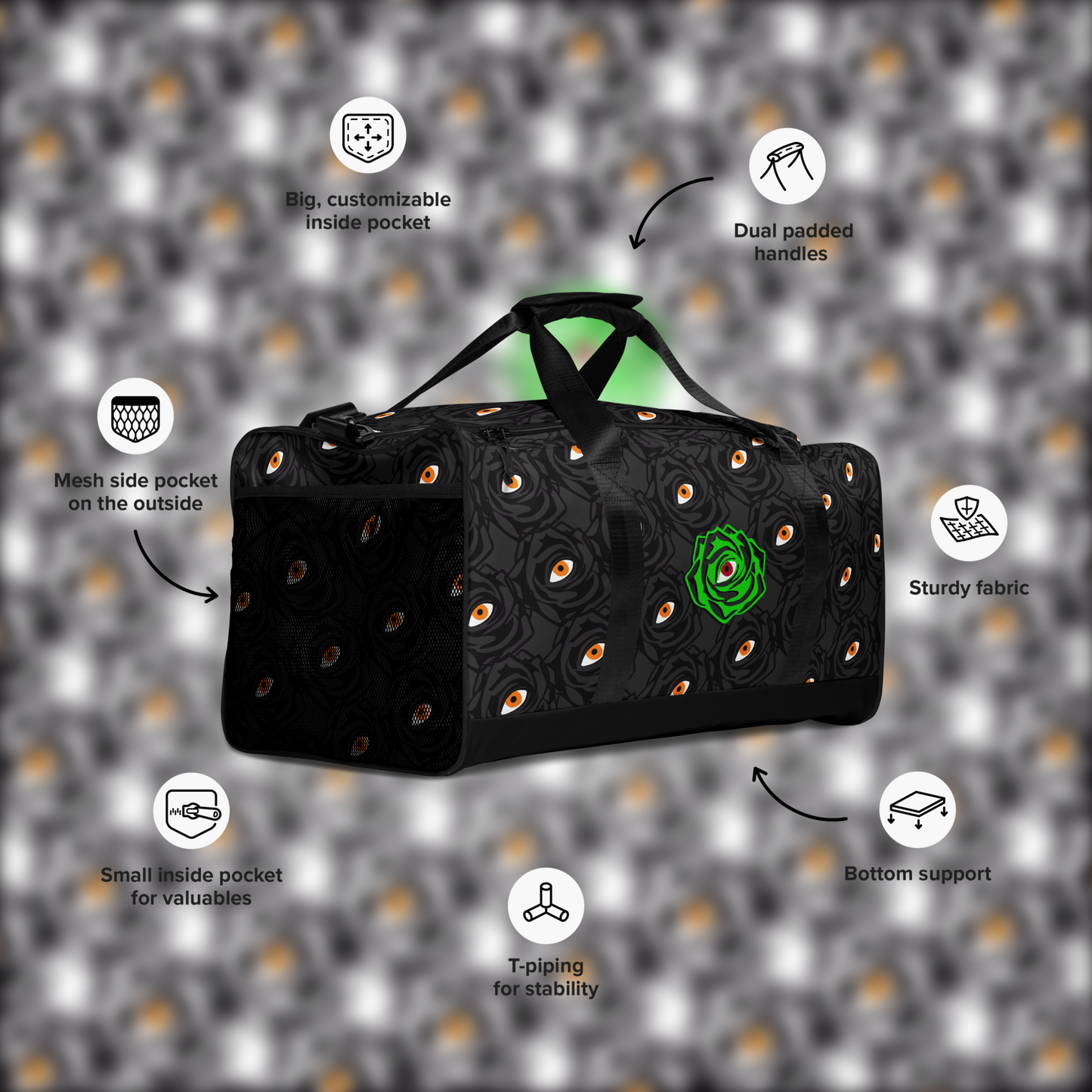 ROSE EYE: NEON DUFFLE