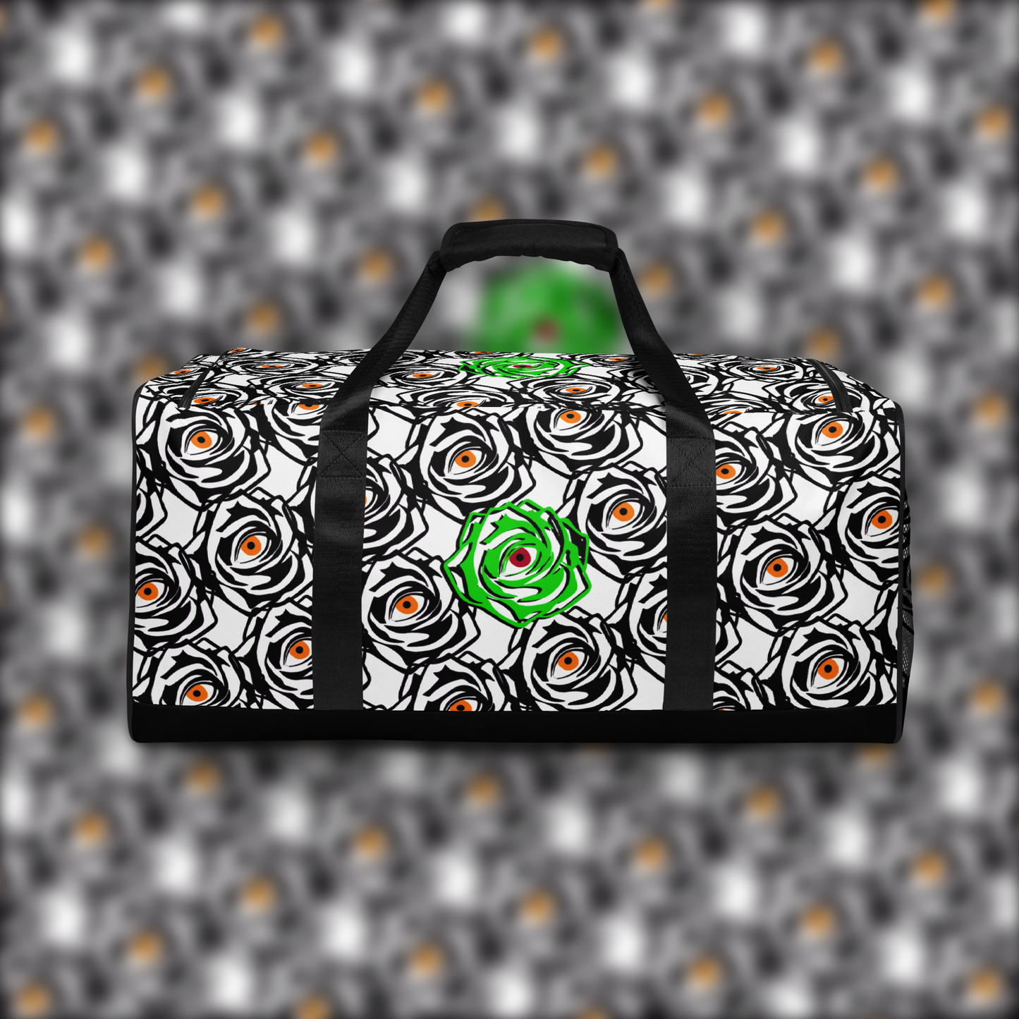 ROSE EYE: NEON WHITE DUFFLE