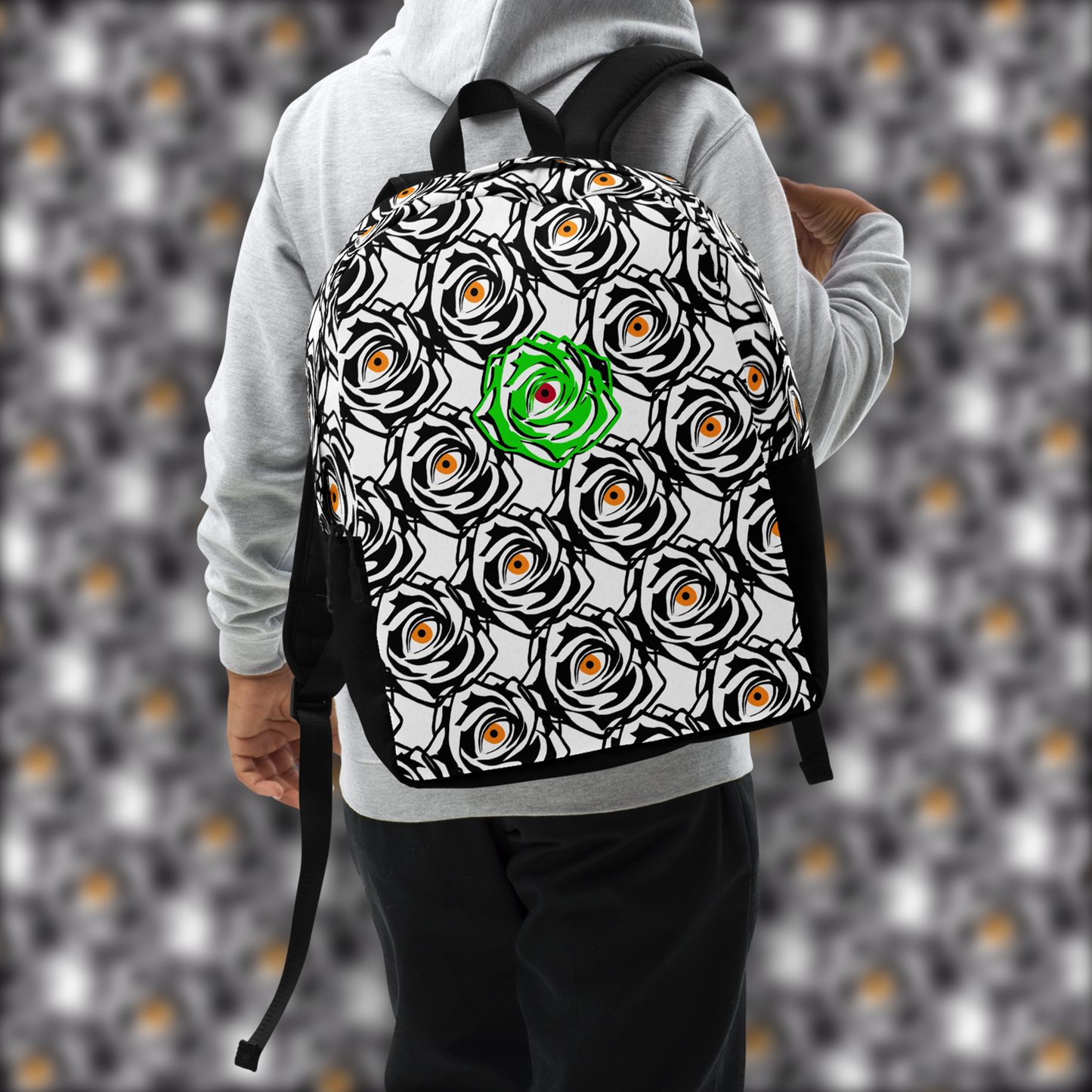 ROSE EYE NEON WHITE BACKPACK